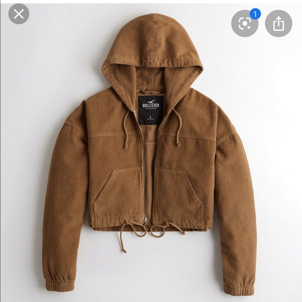 ISO Hollister Cropped Corduroy Jacket